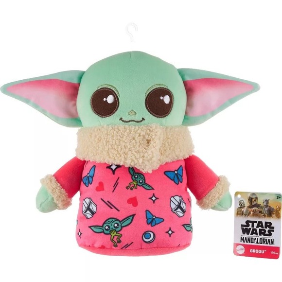 2025 NWT Star Wars Mandalorian Grogu The Child Valentines Day 9" Plush Baby Yoda - Picture 1 of 1